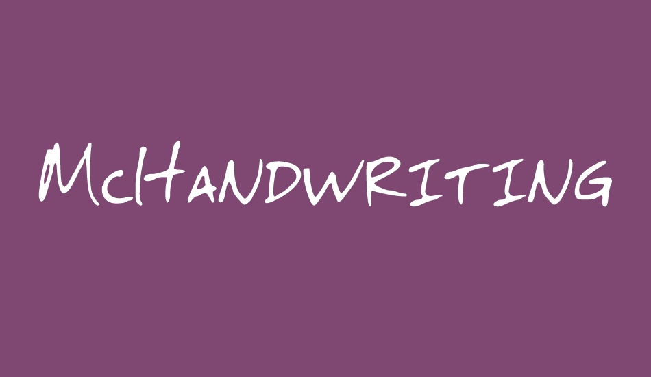 McHandwriting font big