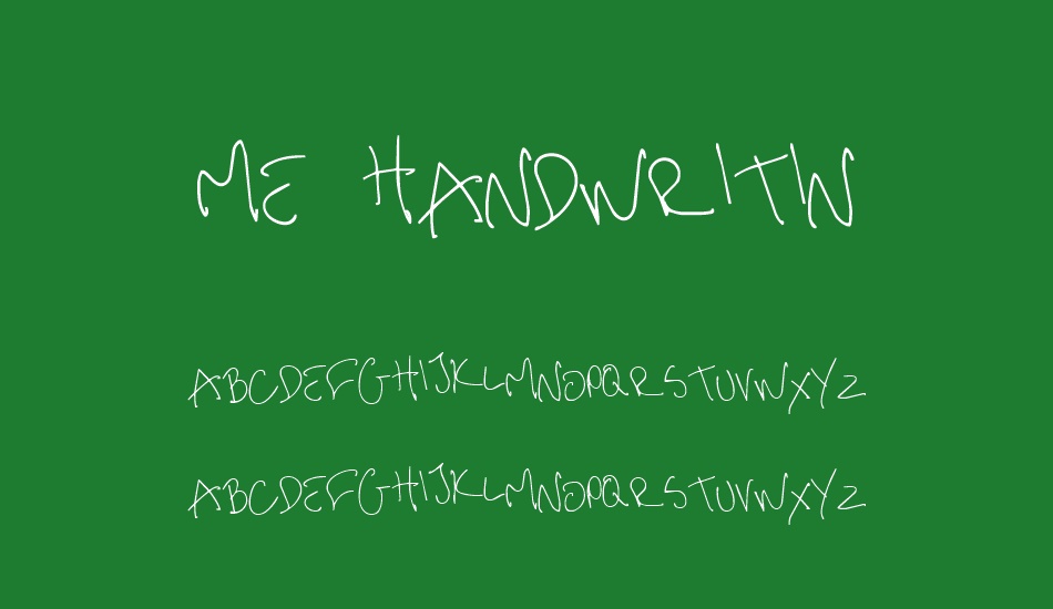 me handwritin font