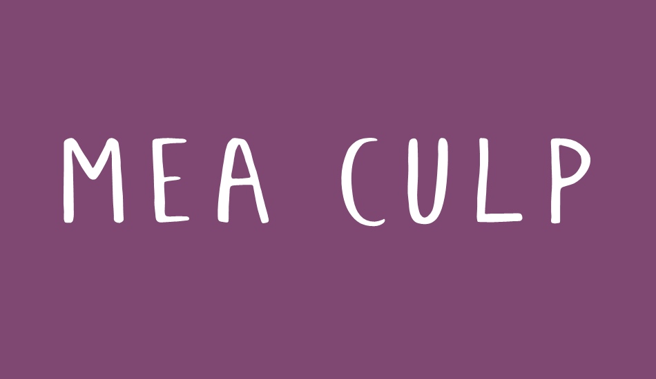 Mea Culpa font big