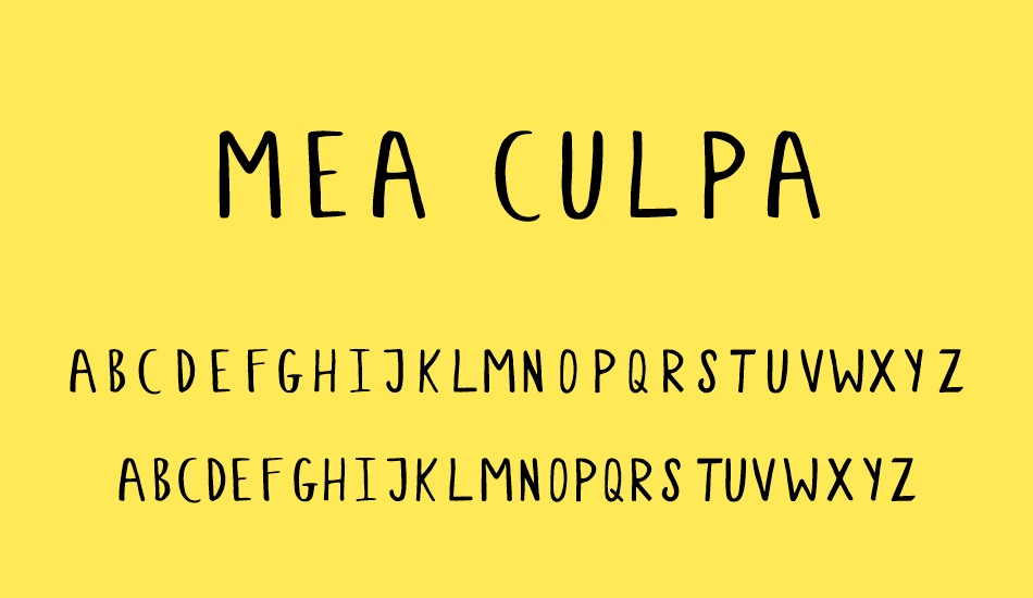 Mea Culpa font