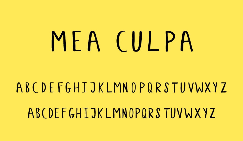 Mea Culpa font