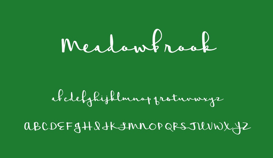 Meadowbrook font