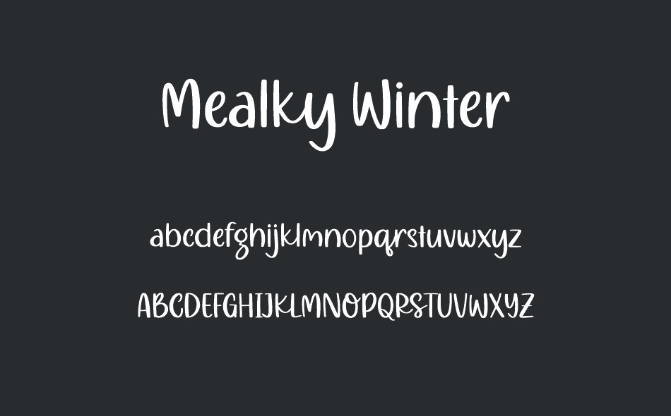 Mealky Winter font