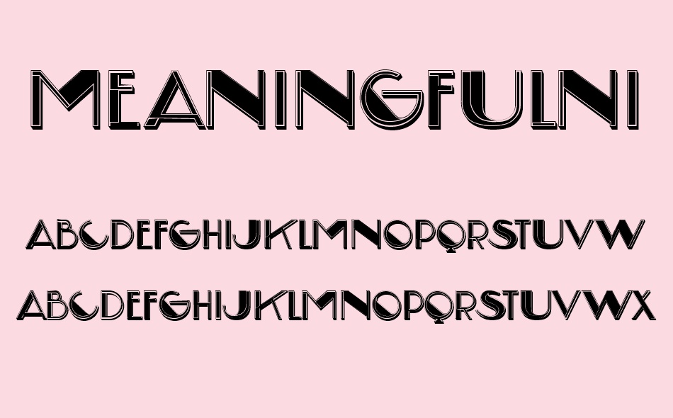Meaningfulnifico font