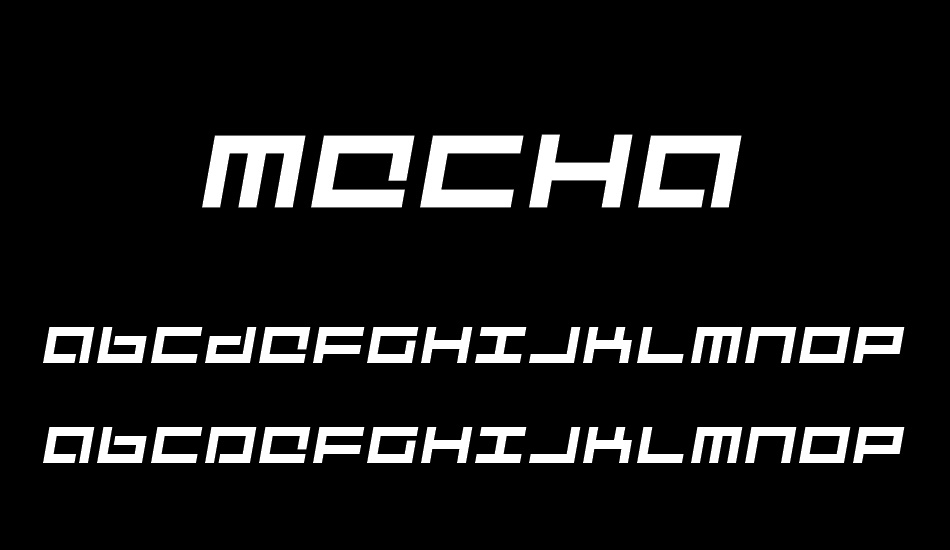 Mecha font