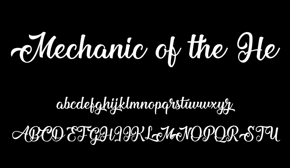 Mechanic of the Heart font