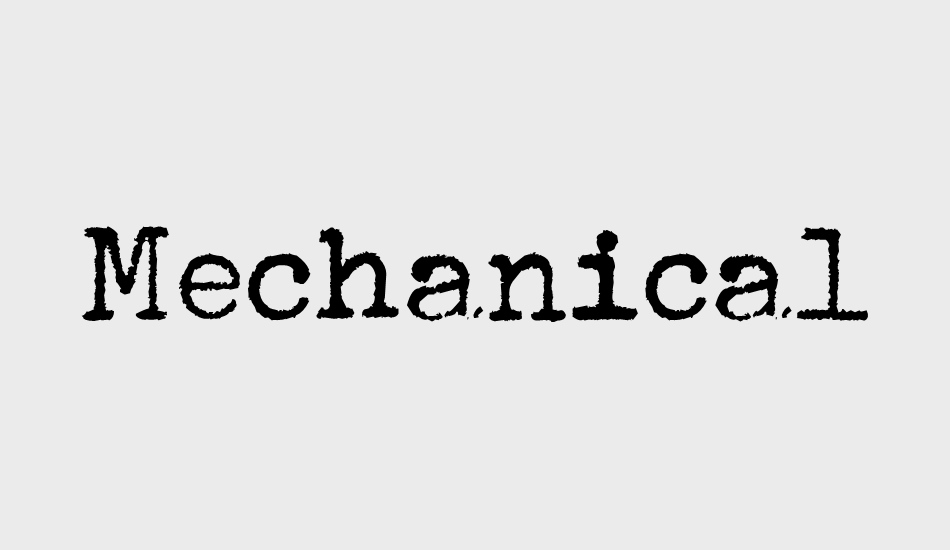 Mechanical Machine font big