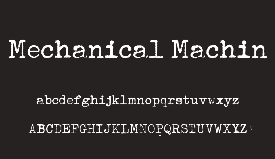Mechanical Machine font