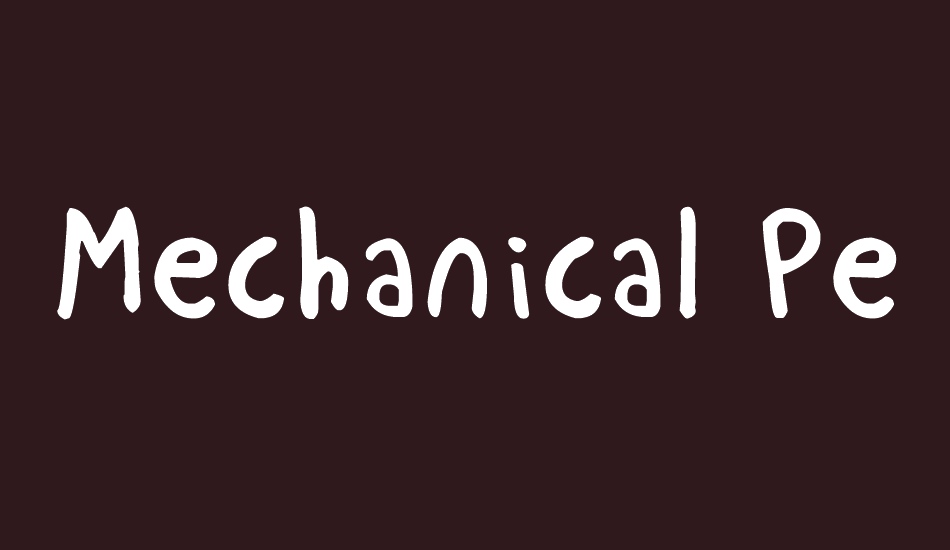 Mechanical Pencil font big