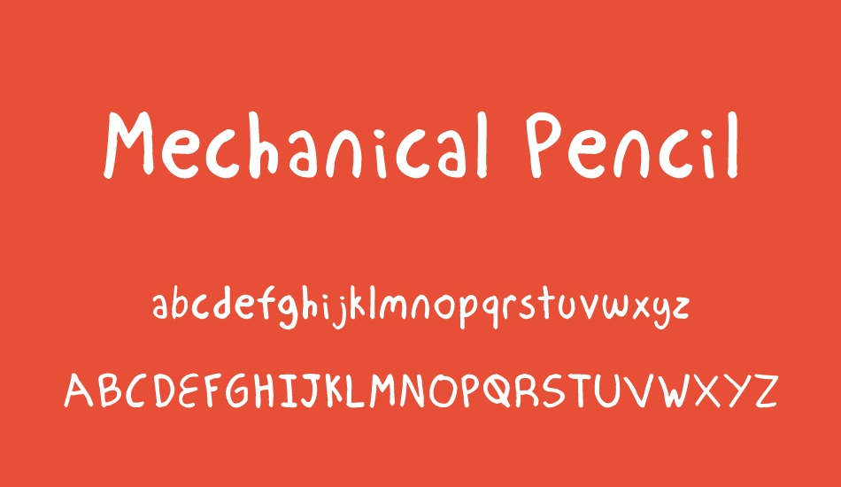 Mechanical Pencil font