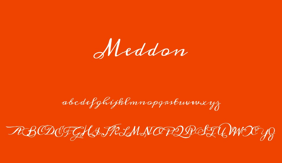 Meddon font