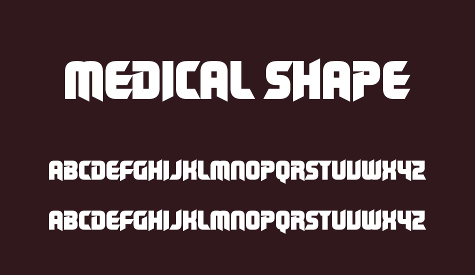 Medical Shape font