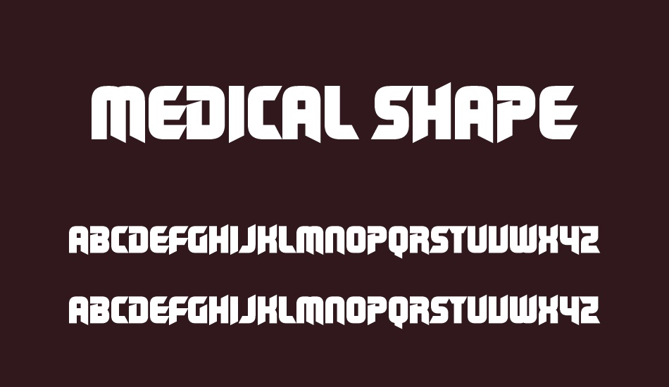 Medical Shape font