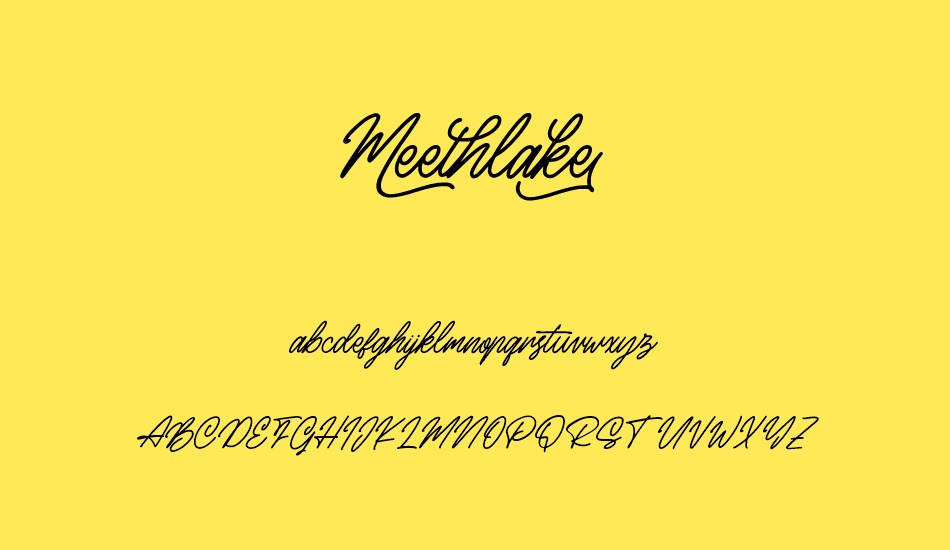 Meethlake font