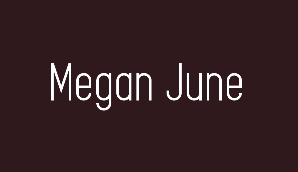 Megan June font big