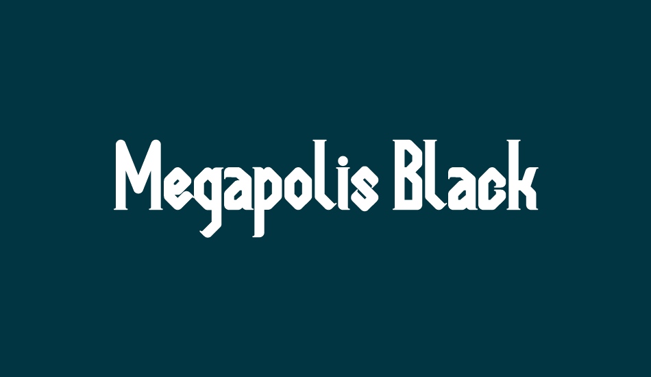 Megapolis Black font big