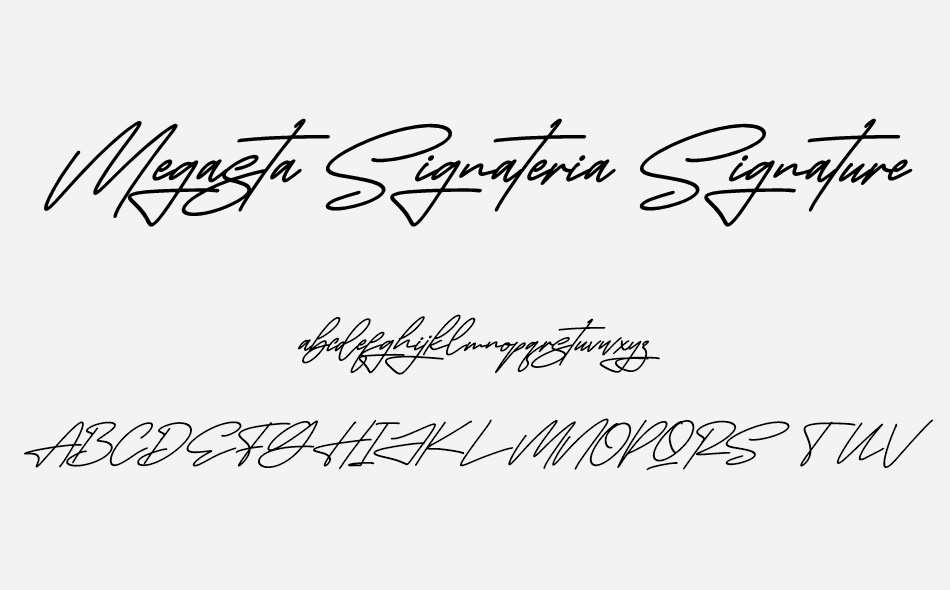 Megasta Signateria Signature font