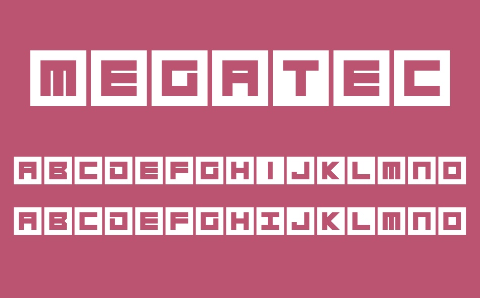 Megatech font