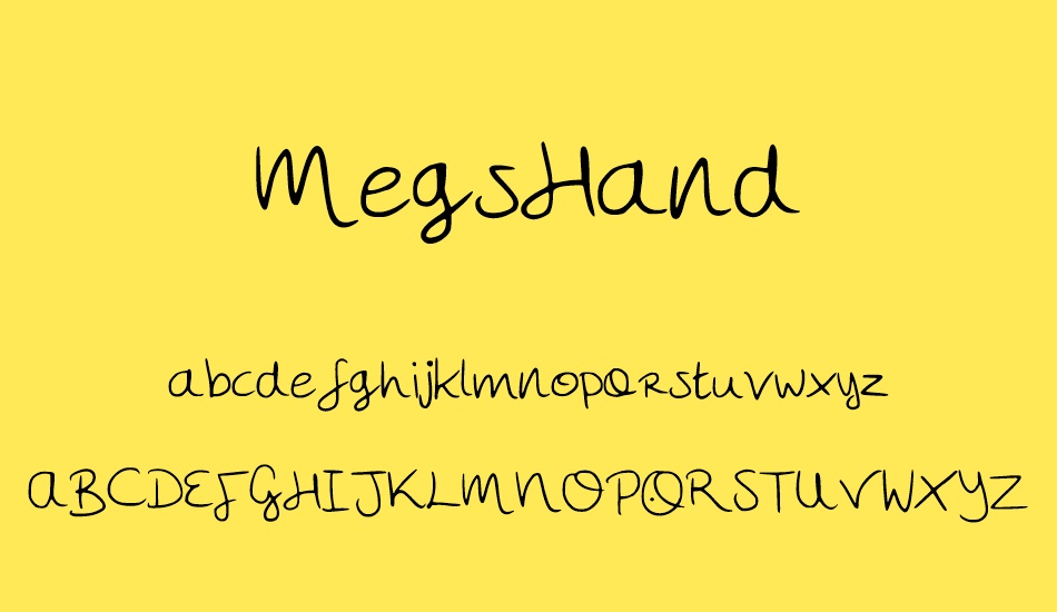 MegsHand font