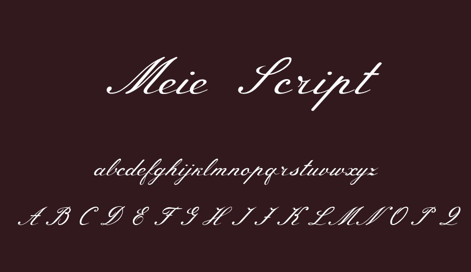 Meie Script font