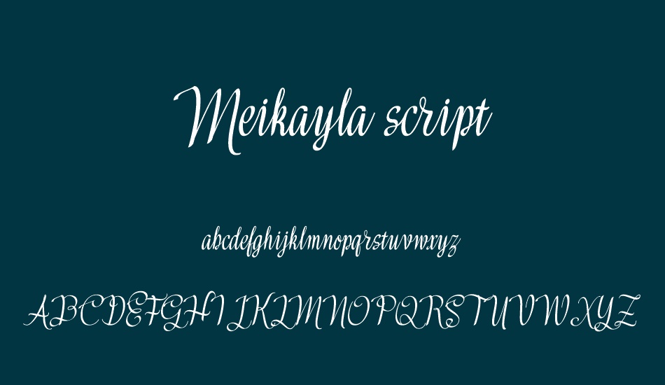 Meikayla script font