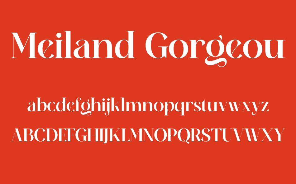 Meiland Gorgeous font