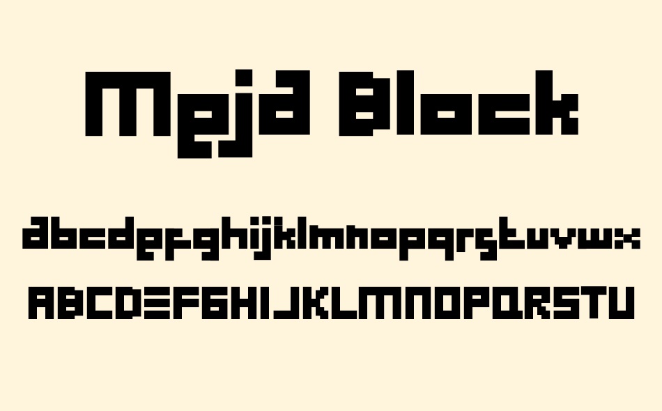 Meja Block font