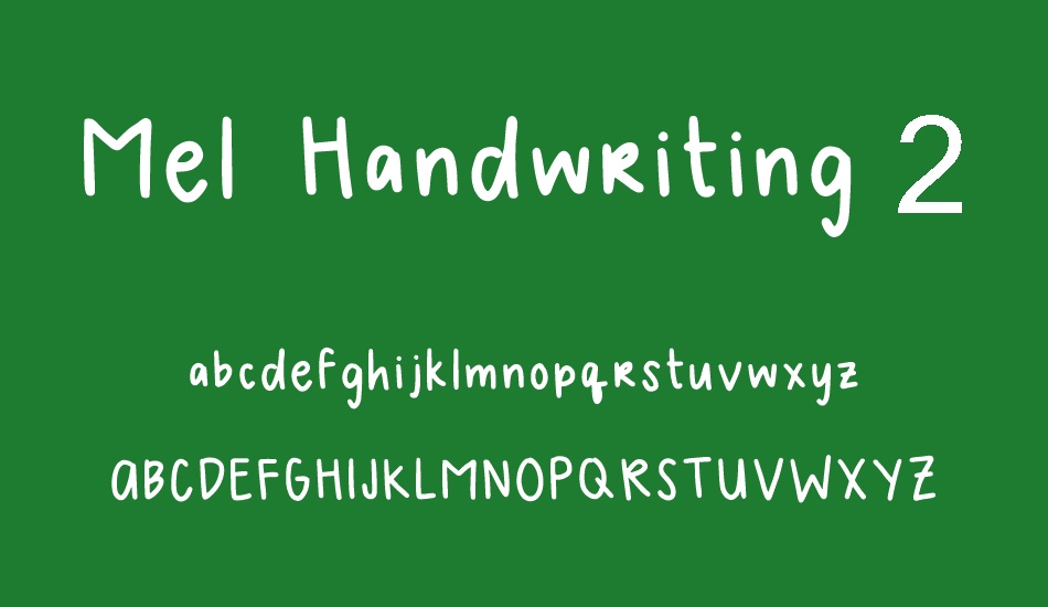 Mel Handwriting 2 font