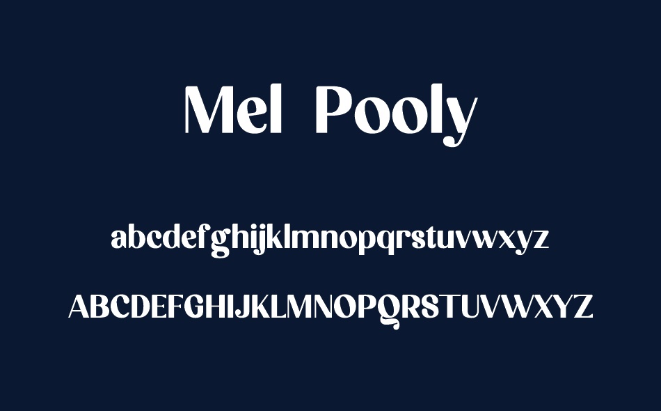 Mel Pooly font