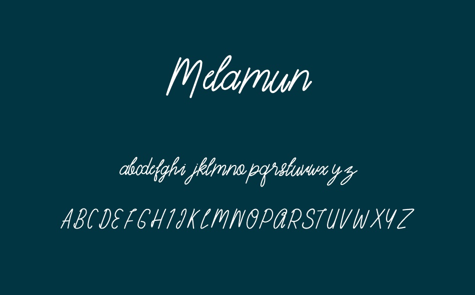 Melamun font