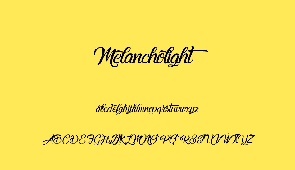 Melancholight font