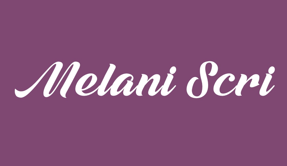Melani Script font big