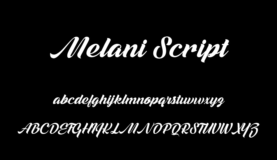 Melani Script font