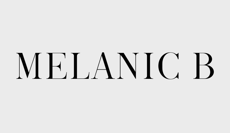 Melanic Black Serif Demo font big