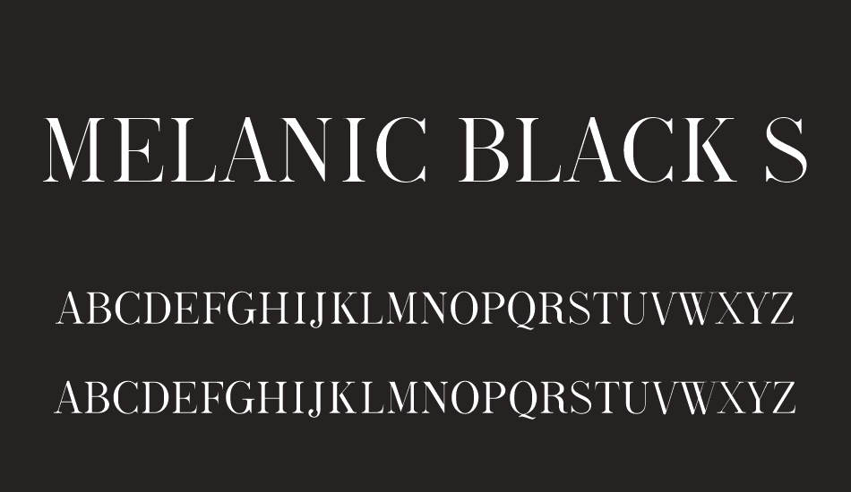 Melanic Black Serif Demo font