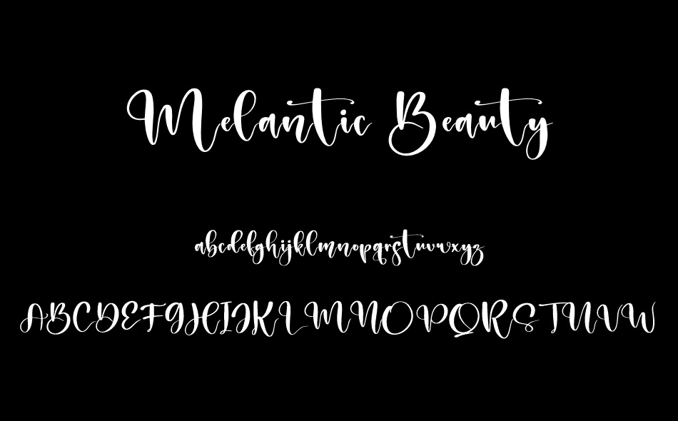Melantic Beauty font