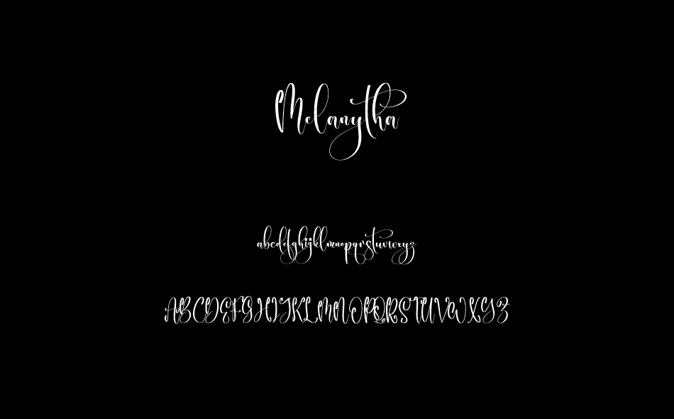 Melanytha font