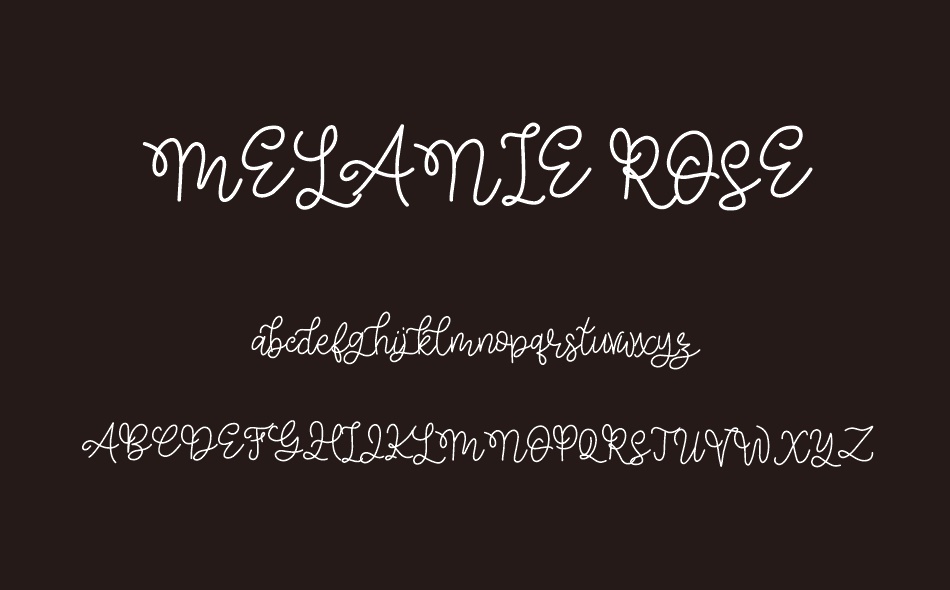 Melanie Rose font