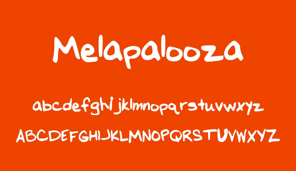 Melapalooza font