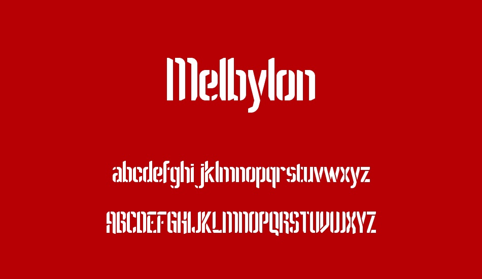 Melbylon font