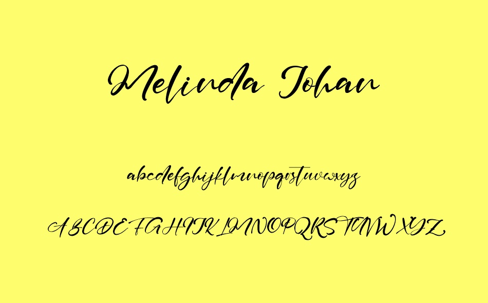 Melinda Johan font