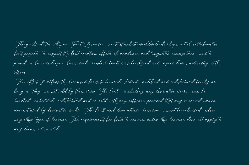 Mellaney Script font 1