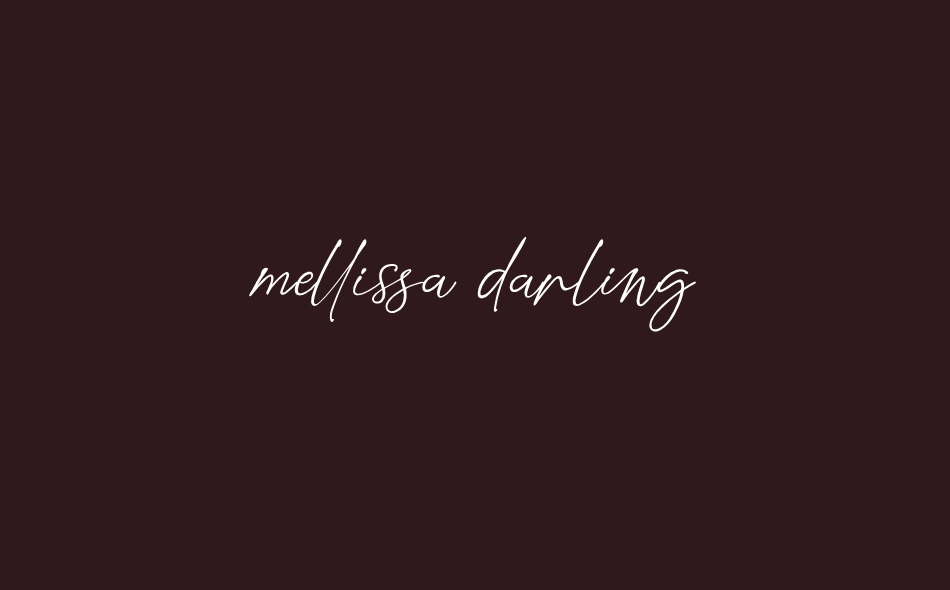 Mellissa Darling font big