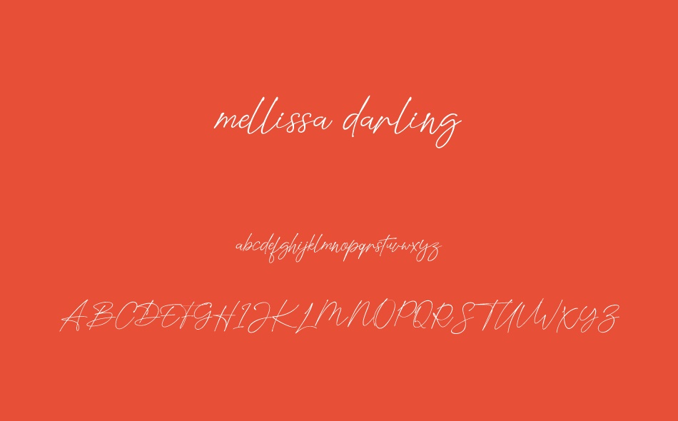 Mellissa Darling font