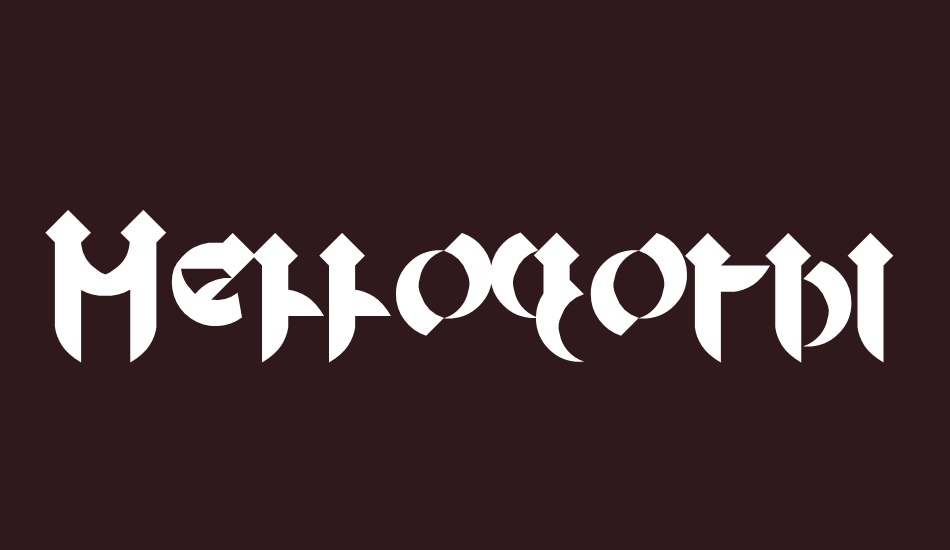 Mellogothic font big