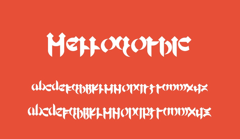 Mellogothic font