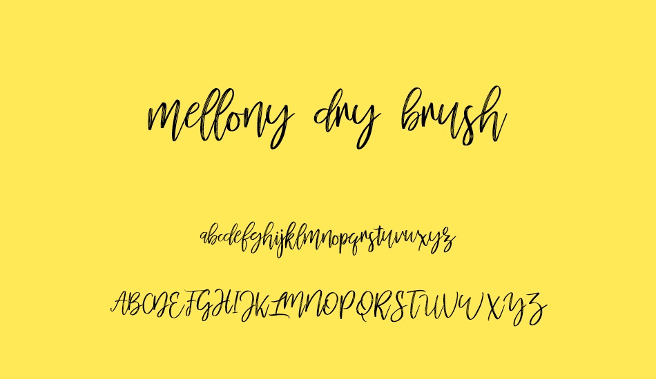 mellony dry brush font