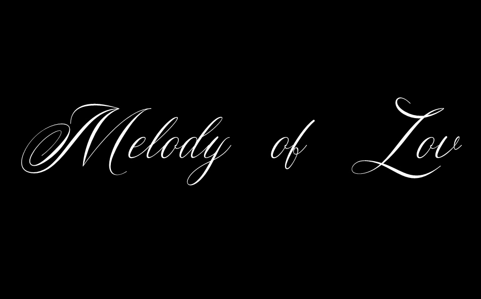 Melody of Love font big