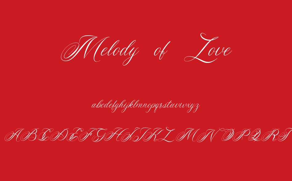 Melody of Love font