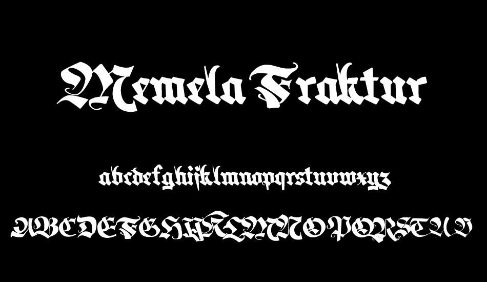 Memela Fraktur font